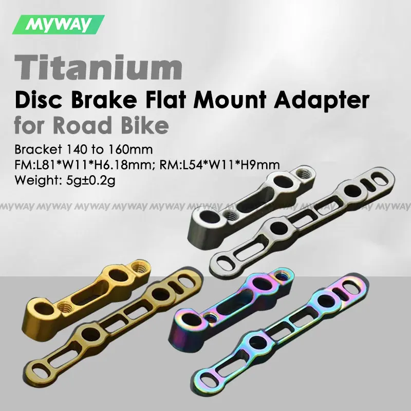 

Titanium Alloy Ultralight Bracket 140 to 160mm for Road Bike Disc Brake Flat Mount Adapter Bicycle Screw Parts