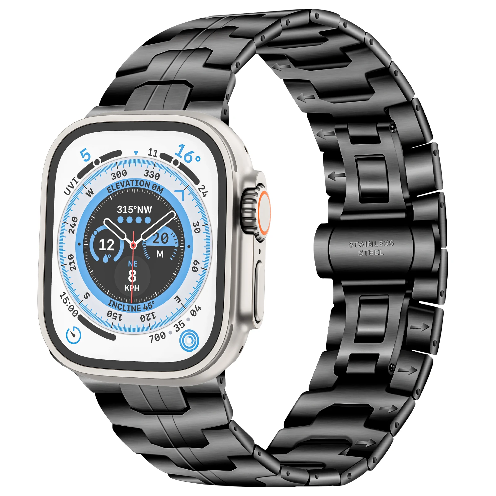 Correa de acero inoxidable para Apple Watch Ultra band 46mm 44mm 45 38 40mm 41mm 42 49mm pulsera de Metal iWatch series10 9 7 6 2 3 8 se