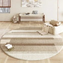 Wabi-sabi Style Living Room Decoration Round Carpet Large Area Plush Floor Mat Soft Fluffy Bedside Rug thicken Rugs for Bedroom