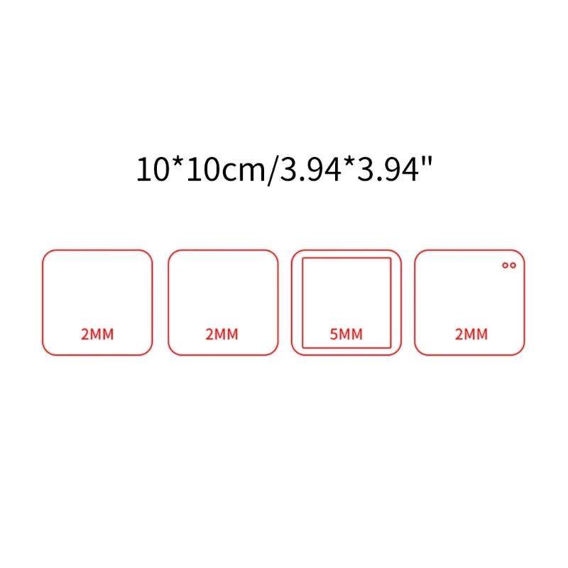 DIY Blank Card Brick Transparent Acrylic Plate Mold Empty Plates for DIY Hand-Making Craft