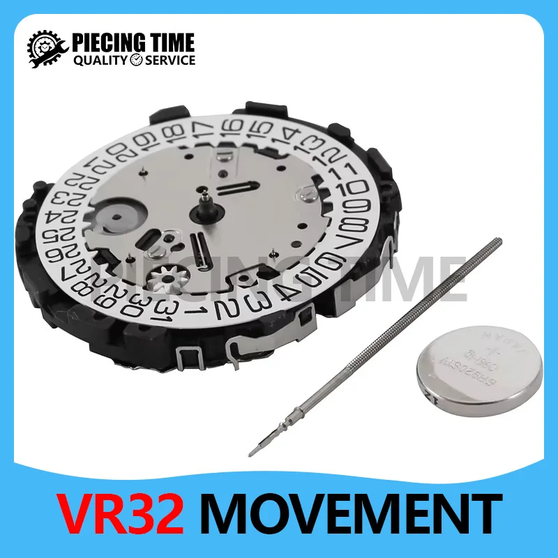 Brand New Authentic Japanese Watch VR32 Movement Date 3 VR32B VR32A Quartz Movement 6-pin Watch Movement Repair Parts