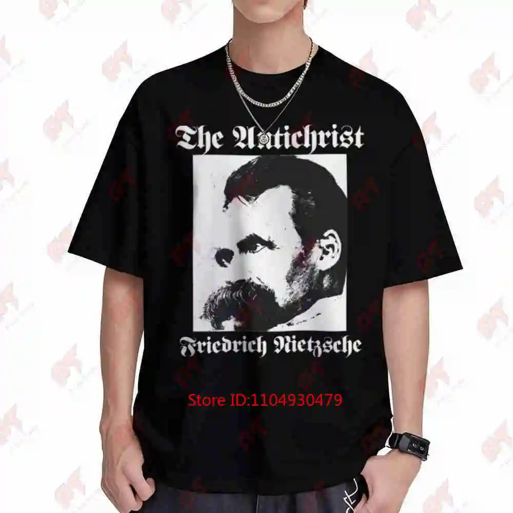 Antichrist Friedrich Nietzsche Nihilism Crass Atheism Short Sleeve Tee 100% Cotton T-Shirt