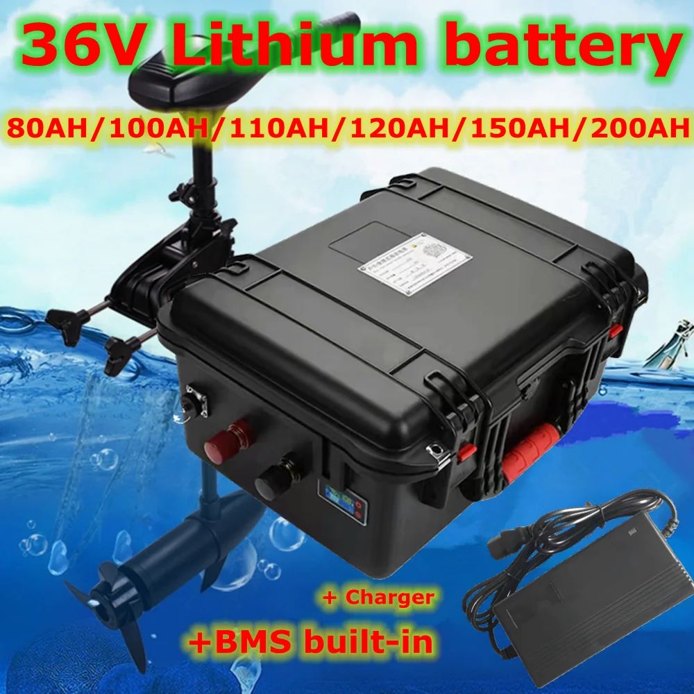 

36V 60Ah 80Ah 100Ah 120Ah 130Ah 150Ah 200Ah Lithium battery +10A Charger