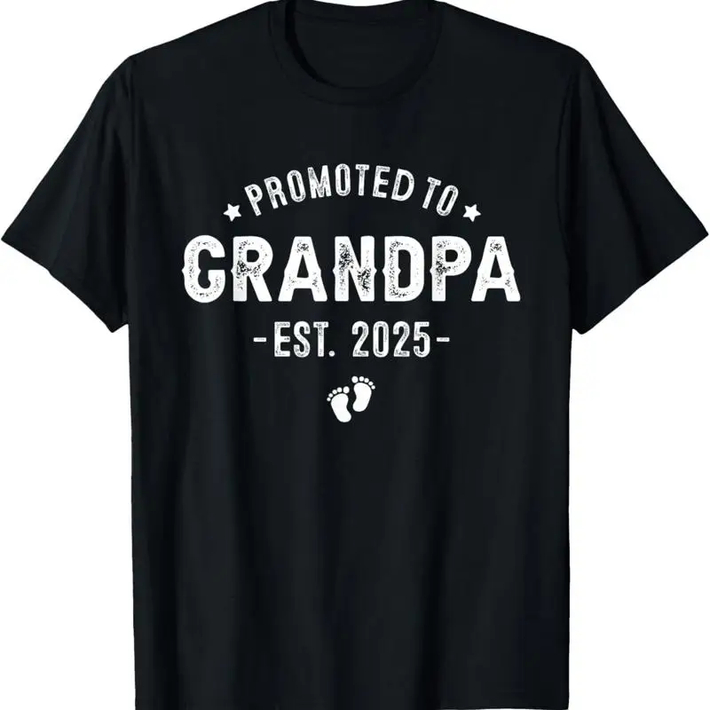 

Promoted To Grandpa 2025 Soon Be First Time Grandfather T Shirt