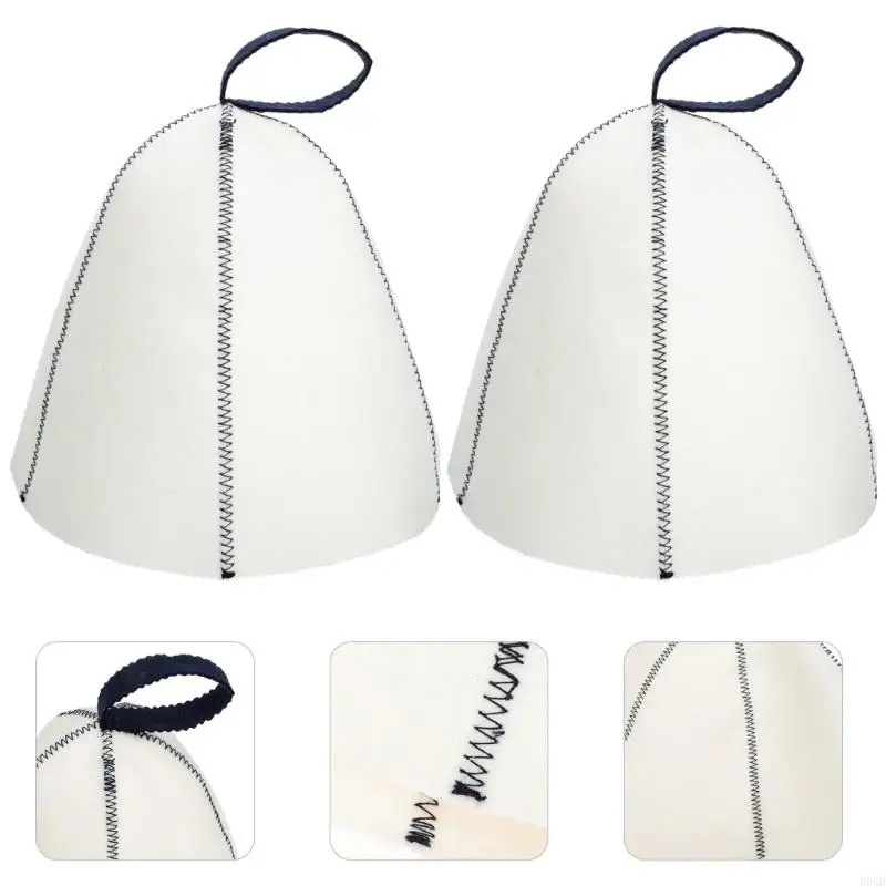 D0AB Soft Felt Sauna Hat avec texture en feutre tapis adapté aux soins capillaires