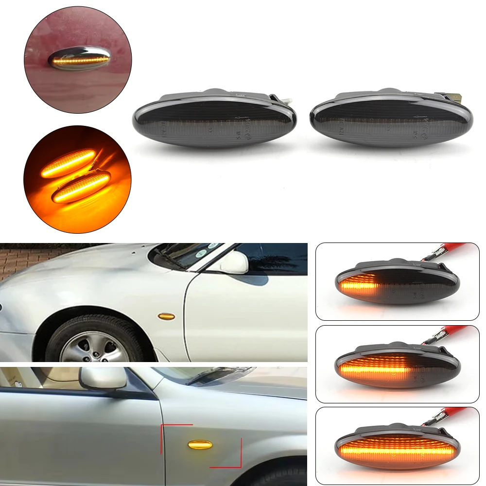 For Mazda B2500 Pick up 323 Tribute Protege Astina Lantis Sequential Blinker Car Lamp LED Dynamic Side Marker Turn Signal Light