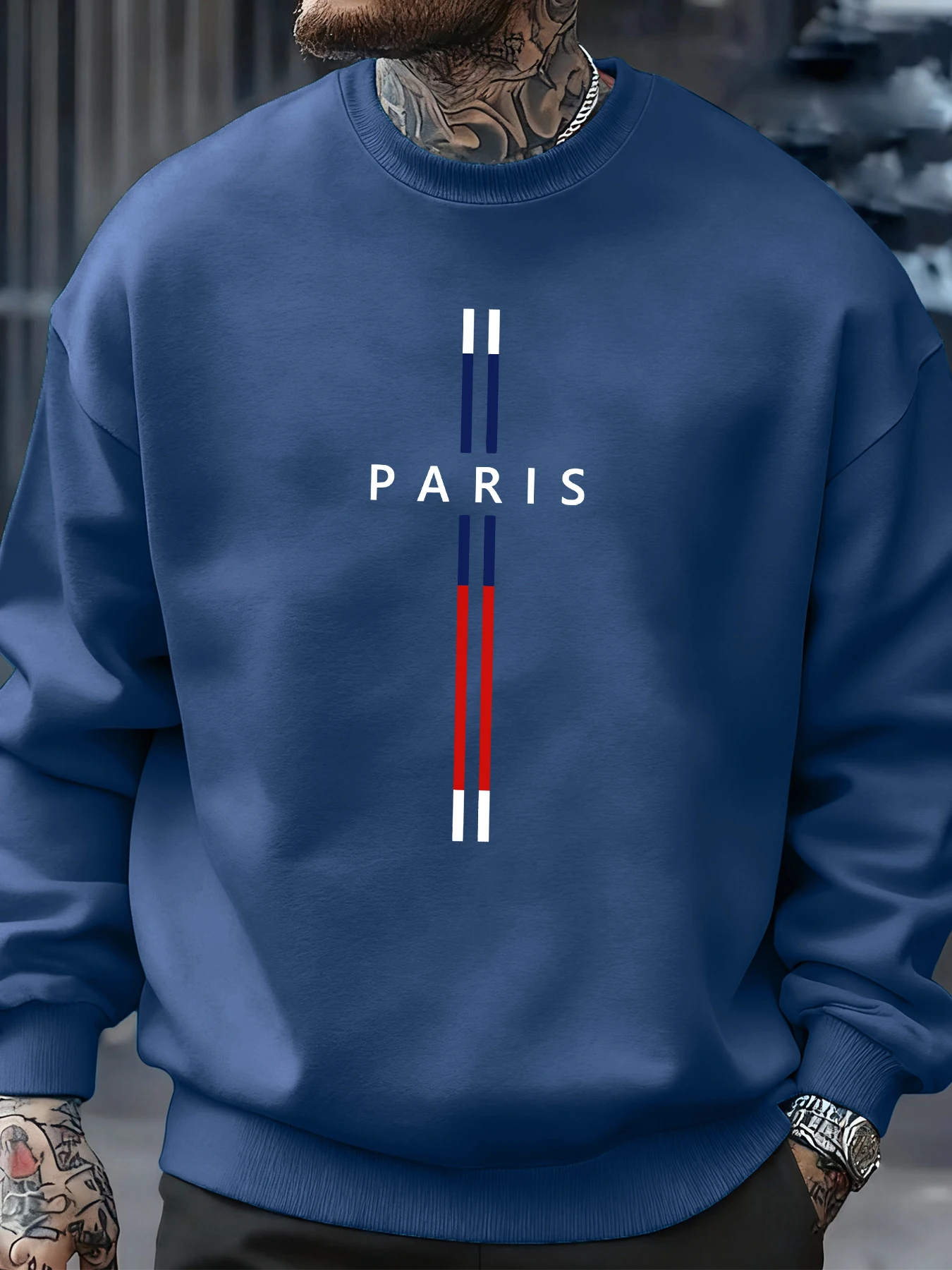 باريس الإبداع طباعة البلوز رجل الخريف Crewneck الأزياء البلوفرات شخصية الشارع ملابس الشارع تناسب الجميع #3