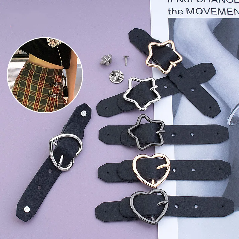 Versatile Leather Buckle Fastener Adjustable Replacement Waist Belt DIY Accessories Handmade Jeans Waist Button Sewing Connector