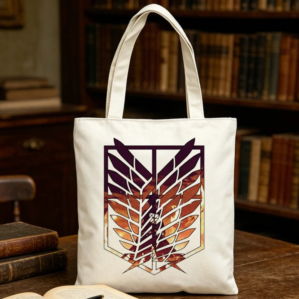 Bolsa de tela Attack on Titan, estilo Y2K, para compras, bolso de mano, sac cabas, torba na zakupy, para mujer