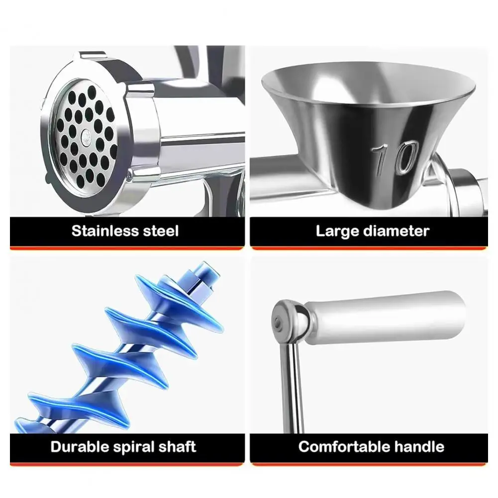 Versatile Meat Grinder Meat Grinder with Stainless Steel Blades 3-in-1 Sausage Maker Low Noise Operation Kitchen Mincer for Home