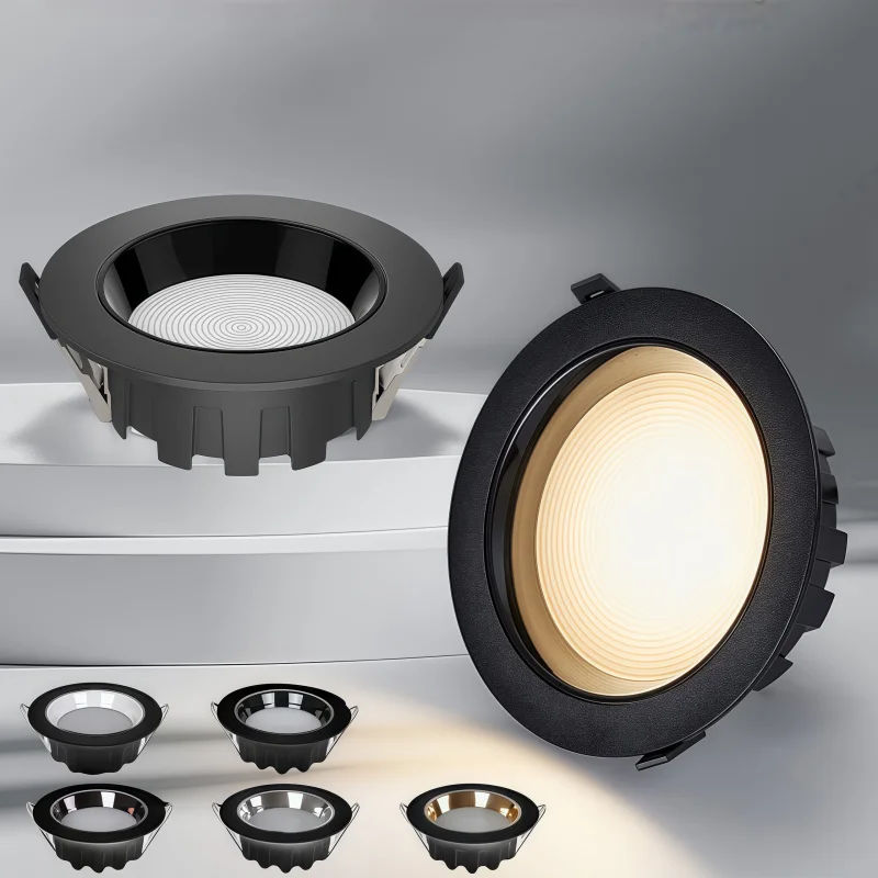 

Dimmable LED recessed downlight COB spotlightAC85-265V anti-glare ceiling light bulb for living room and kitchen indoor lighting