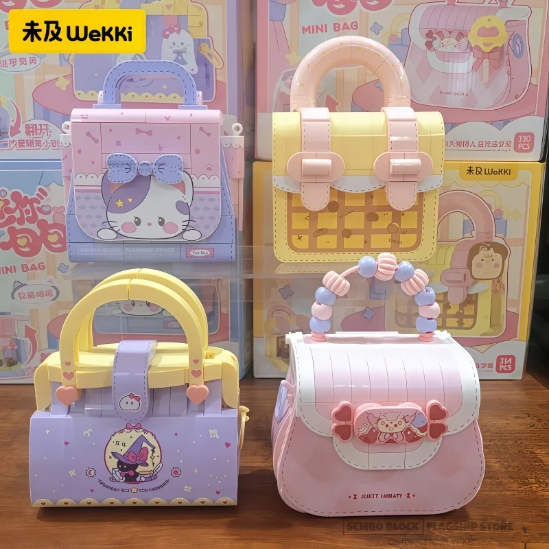 

Mini Bag Series Assembled Building Block Kawaii Anime Toy Cartoon Model Desktop Collectible Ornament Children's Holiday Gift