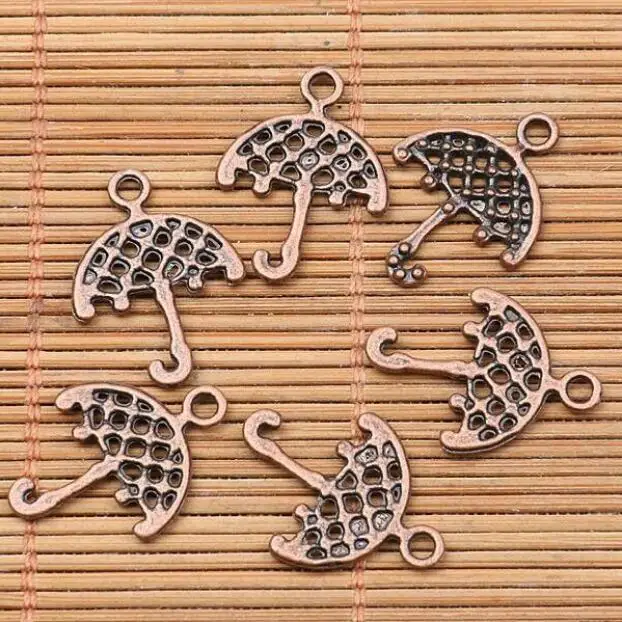 

30pcs 21x16mm,loop:2mm antiqued copper tone hollow umbrella design charms h1120