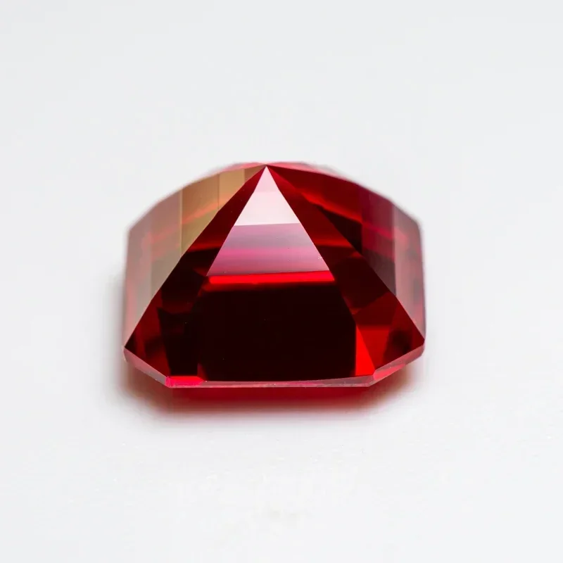 Lab Grown Ruby Asscher Square Shape Pigeon Blood Red VVS1 Gemstone for Diy Jewelry Making Materials Selectable AGL Certificate