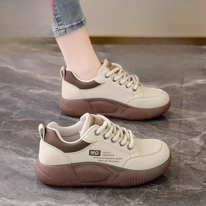 

Противоскользящие женские кроссовки Flagip Sports oes, новинка 2024, осенние повседневные мягкие кроссовки Bot oes с круглым носком на шнуровке