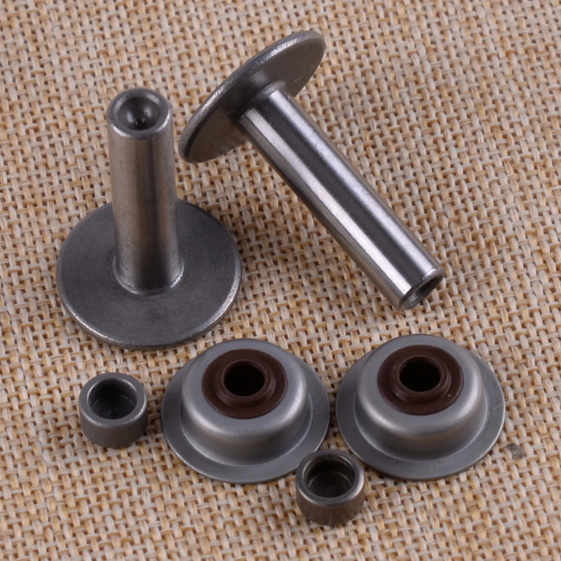 LETAOSK Silver Steel Valve Lifter Stem Seal Protection Cap Kit Fit For Honda GX120 GX160 GX200 Engine