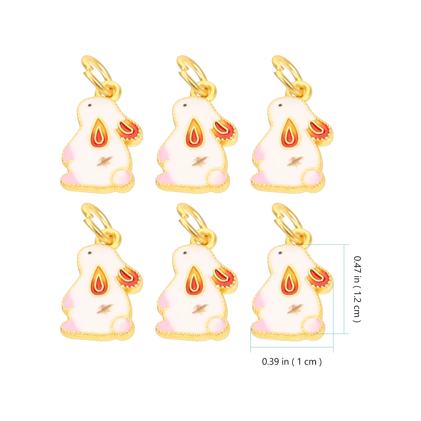 

10pcs Chinese Year Of The Rabbit Charms Pendants Zodiac Charms For Jewelry Making Bunny Bracelet Earring Diy Accessories Gift