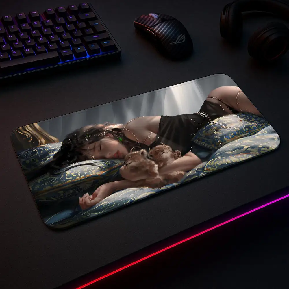 

Коврик для мыши Ghost Blade WLOP, игровой коврик, большой размер XXL90x40 см x 5 мм, коврики для стола, игровые аксессуары, детали ПК