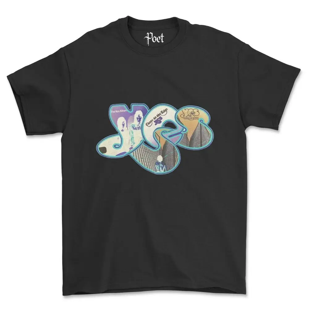 Yes Band T-Shirt Close to the  Fragile Album Roundabout Progressive rock Tee  High Quality 100%Cotton Short Sleeve