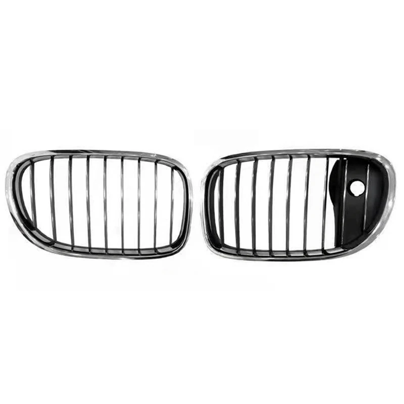 AU05 -1Pair Front Radiator Kidney Grille 51137295299 51137295300 For BMW 7 Series F01 F02 2008-2015 Mid-Net Grill Trim Cover