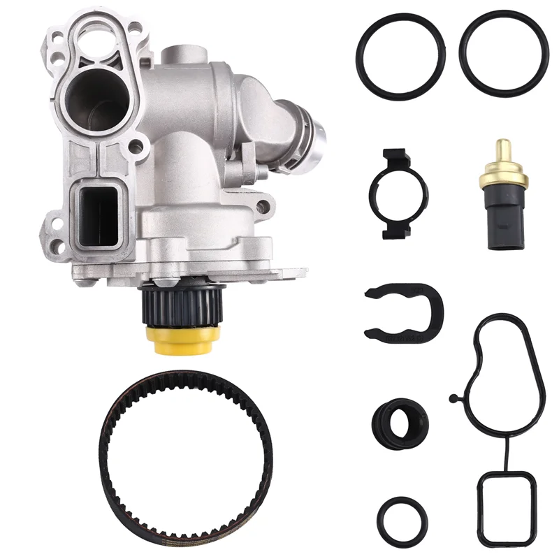 

1.8T 2.0T EA888 Thermostat Assembly Cooling Water Pump Belt Washer Kit 06H121026 For VW Passat Golf A4 Q5 TT
