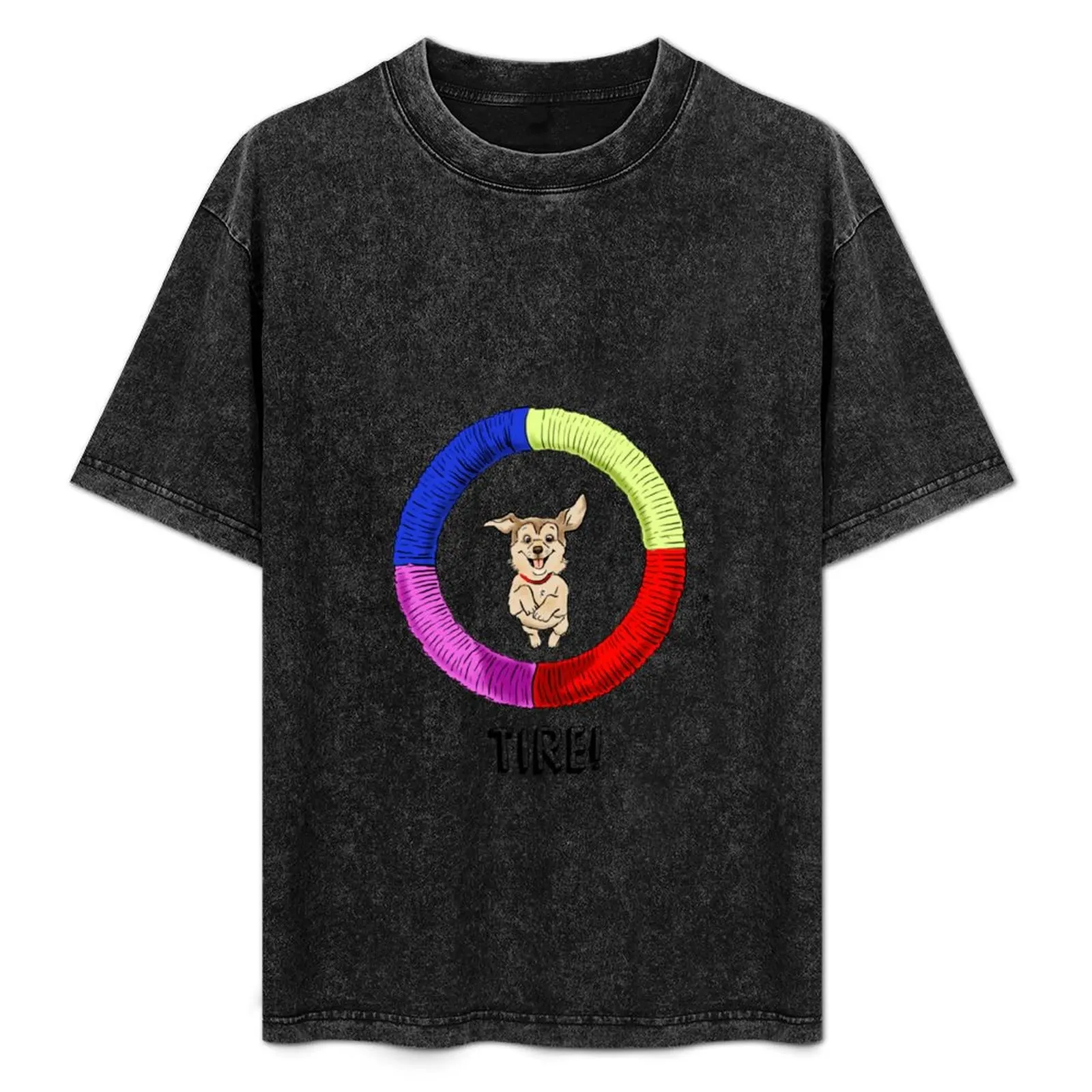 

Tire! T-Shirt Art Pattern Printed Casual Top