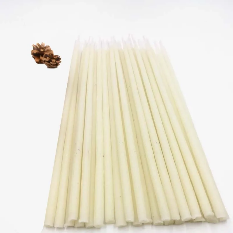 50pcs/lot Natural Beeswax Stick Wax Orthodox Candle Φ0.6x20cm