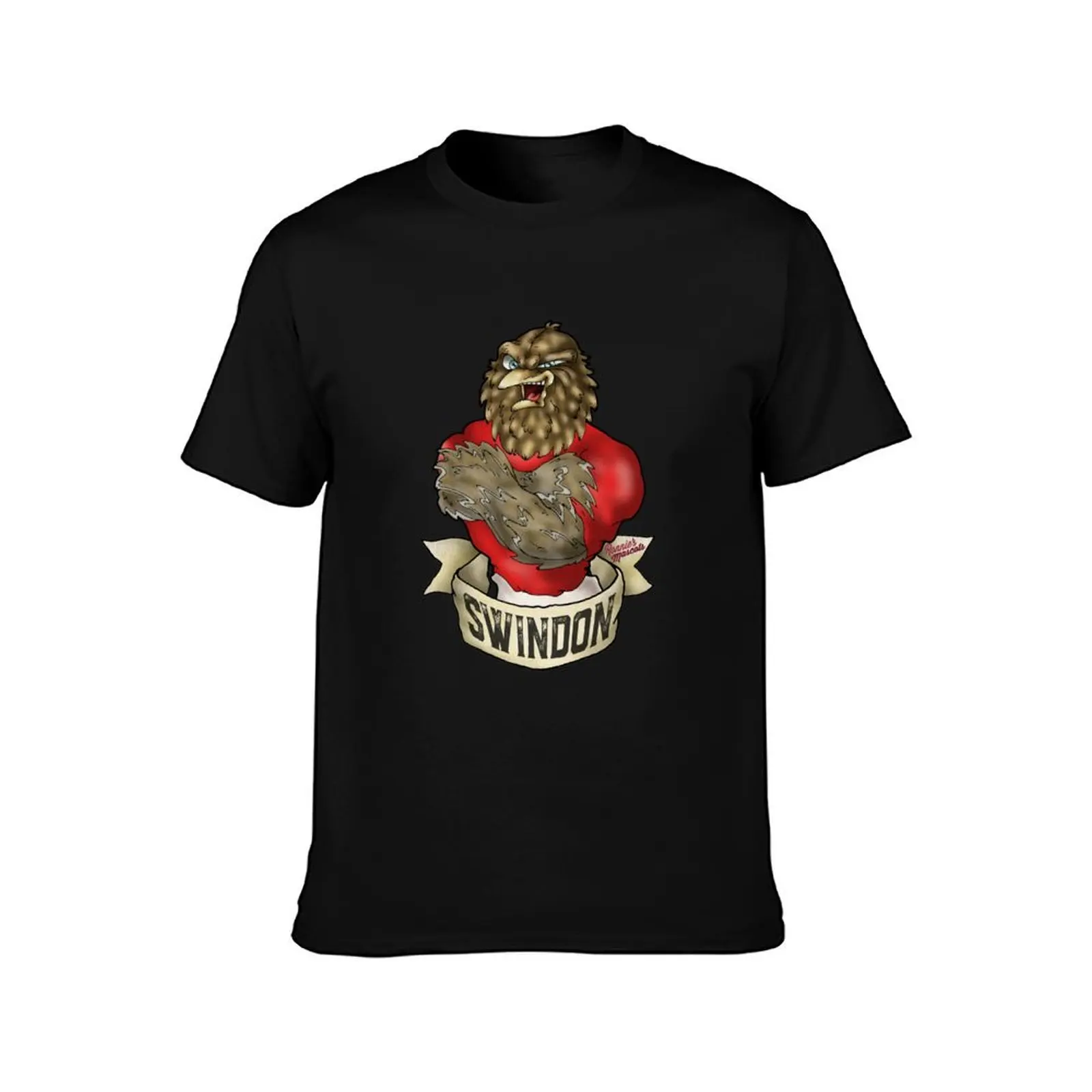 Swindon Town Robin Mascot T-Shirt Plus Size Basic Short Sleeve Top