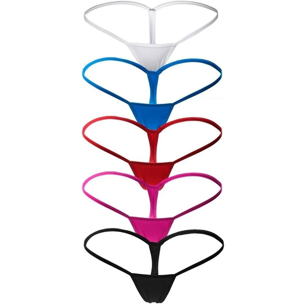 Lingerie Seamless Women Thongs Low Waist Solid Color T-back Briefs Underwear Thin Belt T Panties Girl