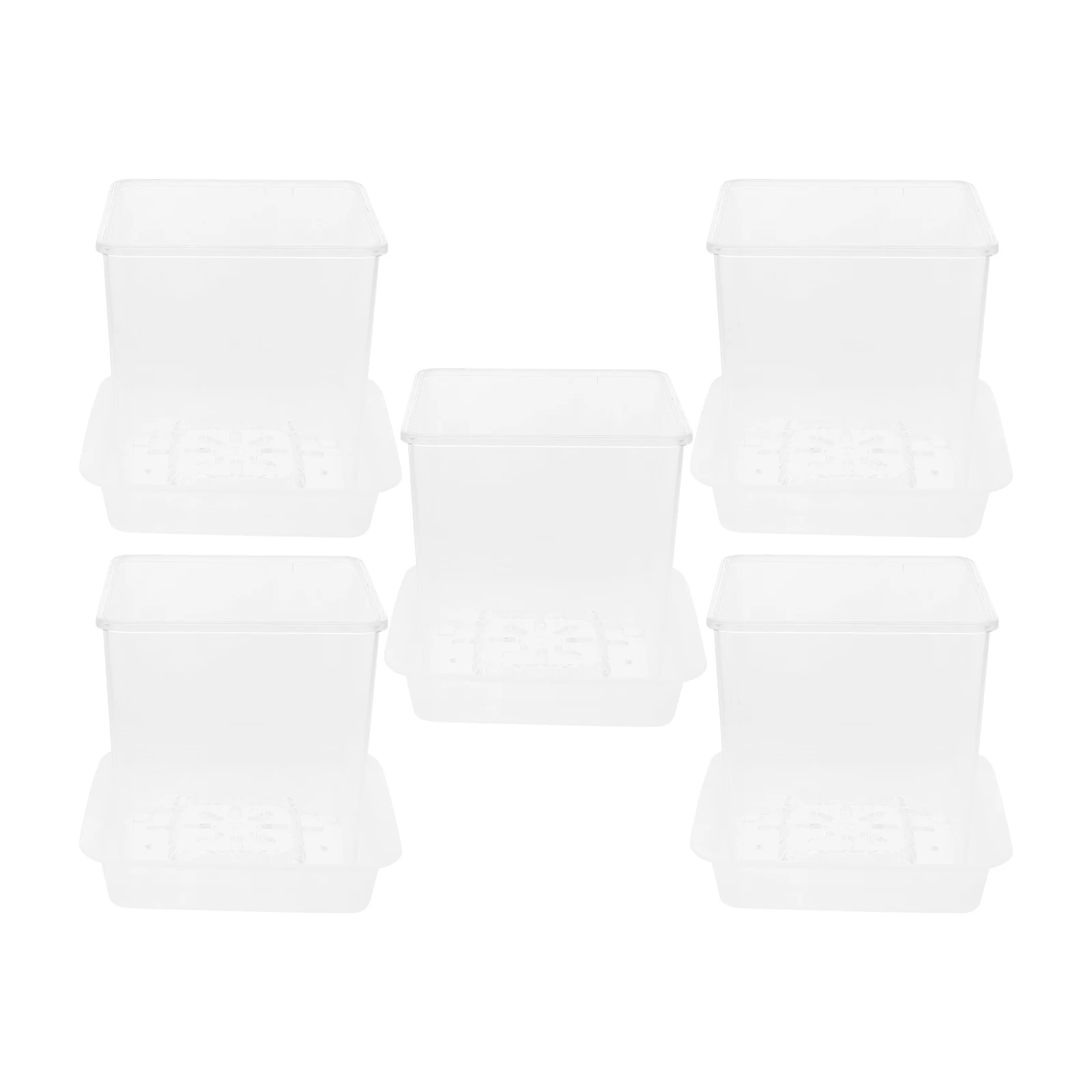 

5pcs Clear Acrylic Orchid Pots Transparent Plant Nursery Pot With Drainage Holes Ventilation Flowerpots For Garden Supplies