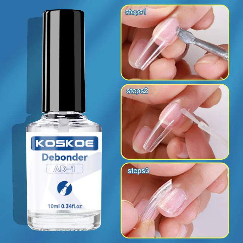 KOSKOE-Dissolvant magique pour enlever la colle à ongles liquide, dégraissant pour faux ongles, nettoyage rapide des biscuits, N64, 10ml