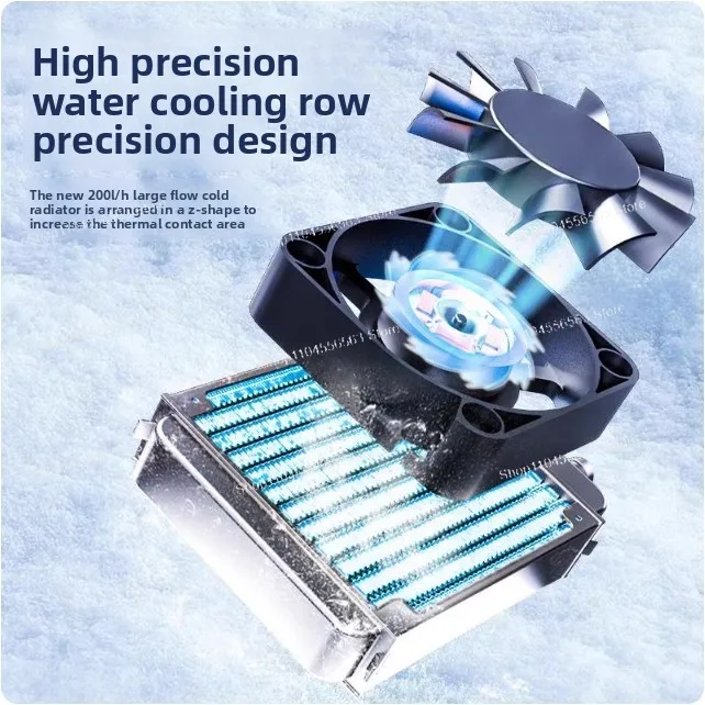 Radiator ponsel berpendingin cairan magnetik 90w berpendingin air