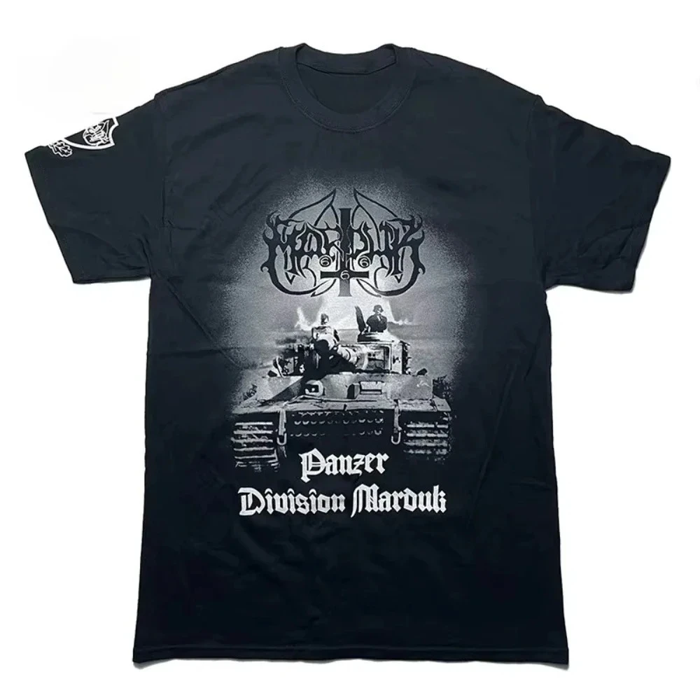 MARDUK Panzer1999 Black Metal Band Casual Sporty Light-Luxury Men's T-Shirts Men's and Women's Short Sleeves & Couple Styles