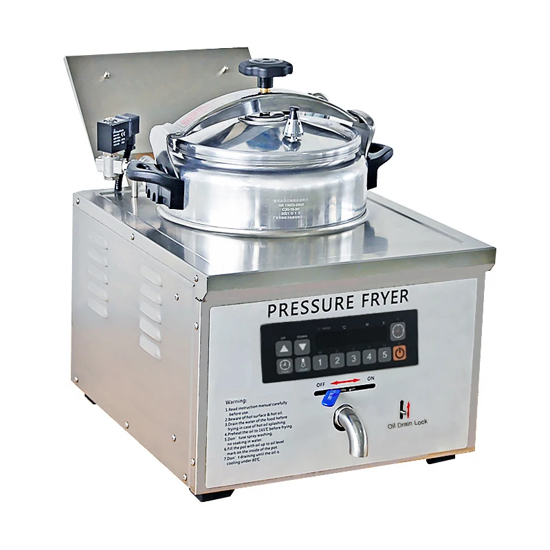 &16L Desktop small pressure cooker Chicken fryer High pressure fryer Pressure cooker fryer Tabletop Electric