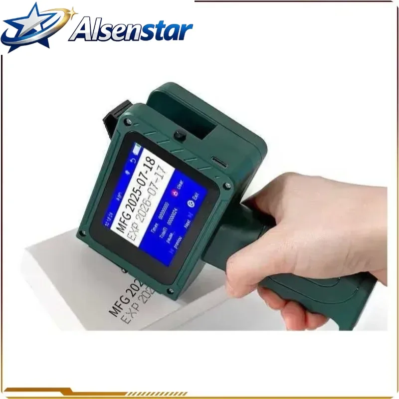 Handheld Portable Inkjet Printer Production Date Production Batch Number QR Code Commercial Text Packaging Plastic Bottle Inkjet