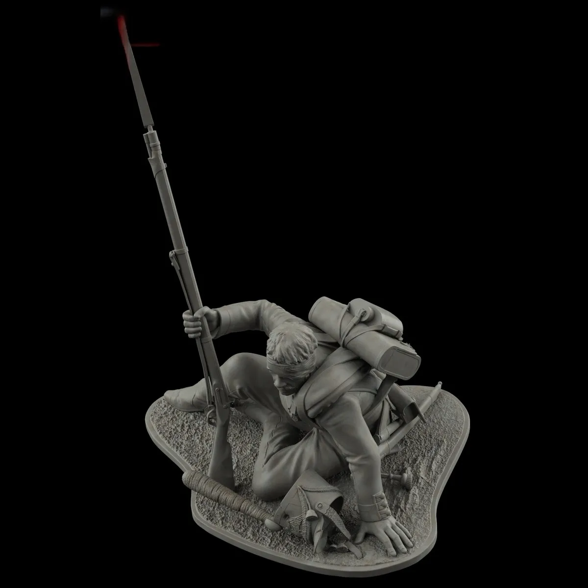 Kit de modelo sem pintura com figura de resina de 75 mm, tema militar, oficial da guarda da legião lituana, GK desmontado e sem pintura