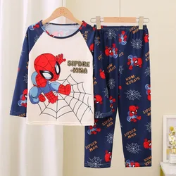 2pcs/set Children Pyjamas SummerSpiderman Costume Home Wear young boys and girls Travel Casual Sleepwear Suit