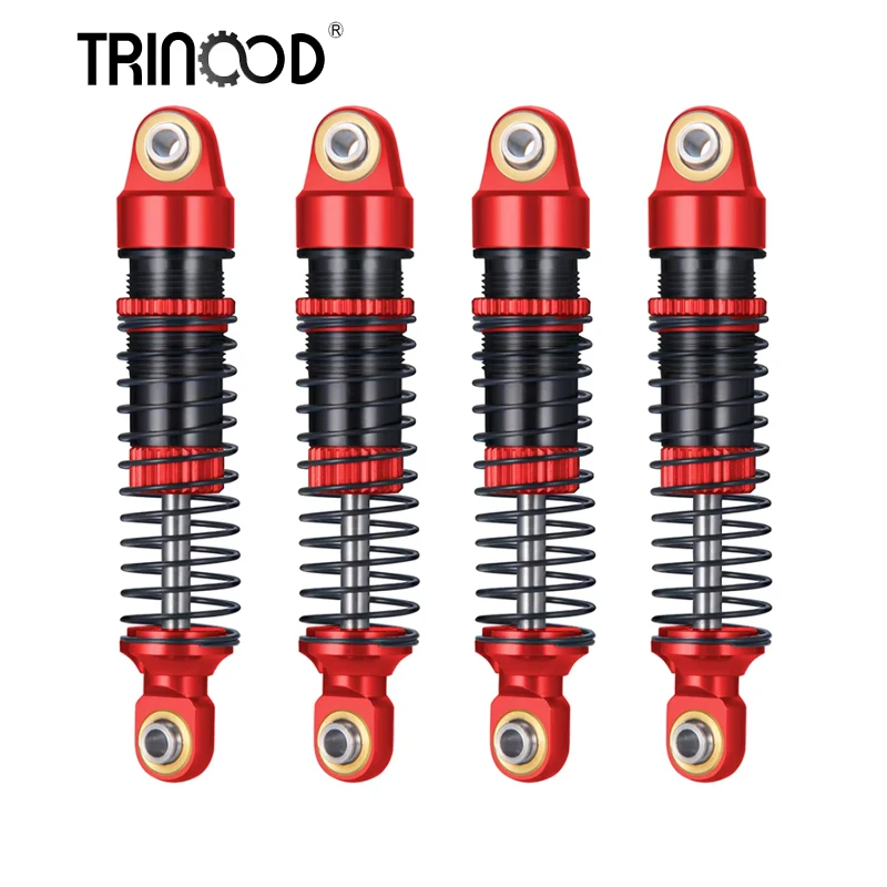 

TRINOOD 4Pcs Oil Metal Damper 59mm Shock Absorber for 1/18 RC Crawler Car TRX4M TRX4-M Bronco Defender Upgrade Accessories