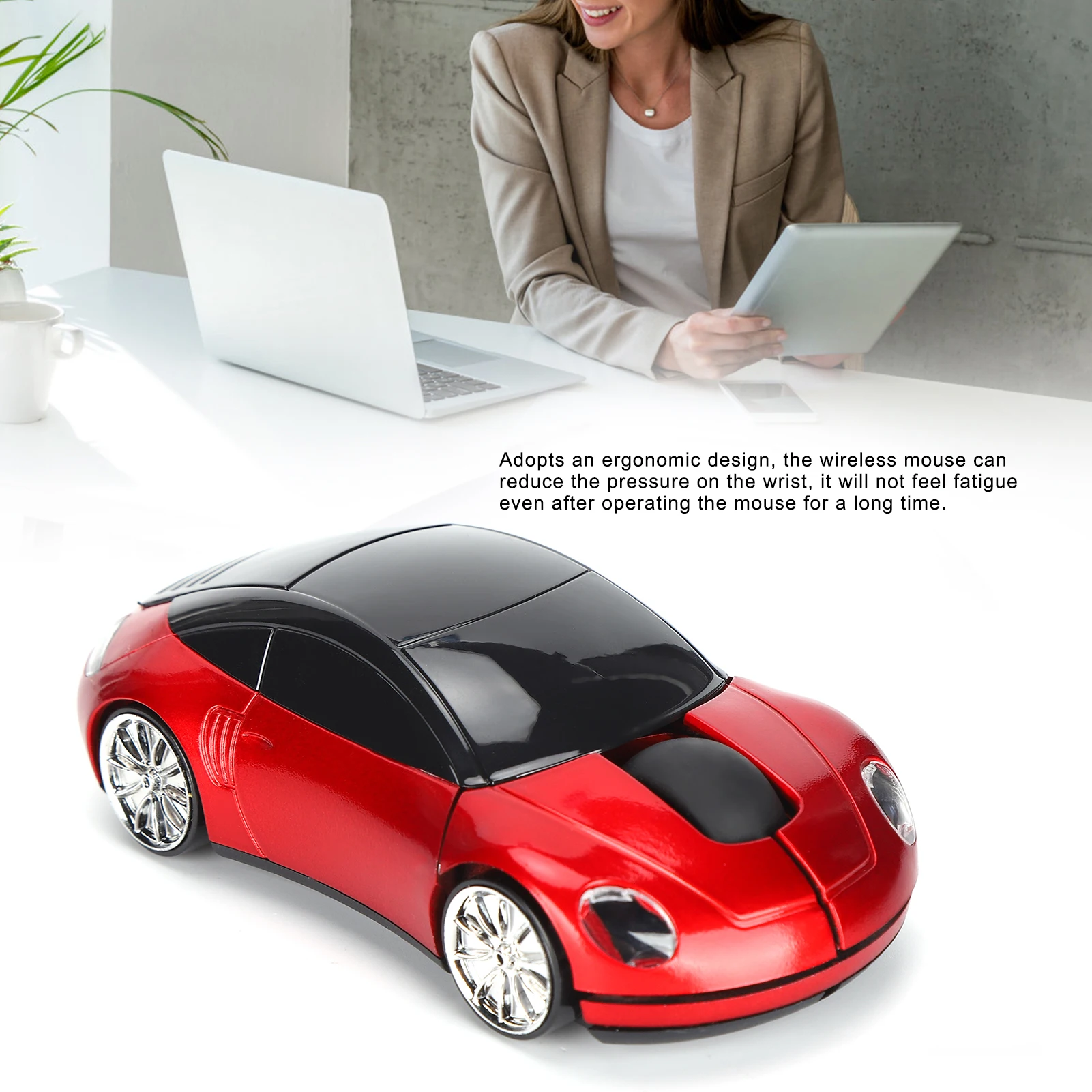 Wireless Mouse Laptop Mouse Smart CarShaped Portable 2.4G Cordless Mouse with USB Receiver for Office Laptop Computer Tablet