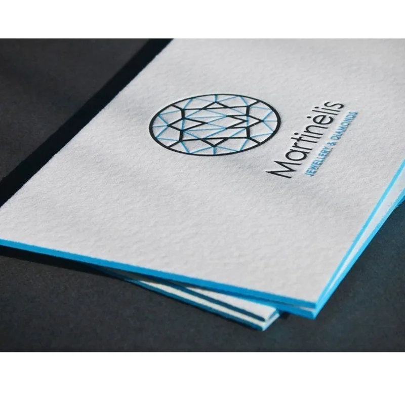 Customized 450g Cotton Paper Embossed Debossed Stamping Business Personalized Business Card Design Printing