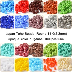 2.2mm Japanese TOHO Round Beads 11/0 Opaque Color 10g/Tube Glass Seed Bead For Handmade DIY Making Bracelet Jewelry Accessor