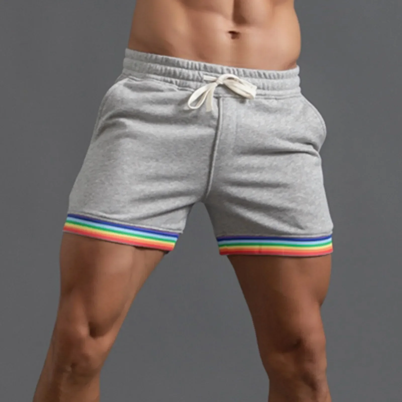 8 Color Rainbow Swim Trunks for Men Quick Dry Lightweight Comfortable Beach Shorts Summer Swimwear