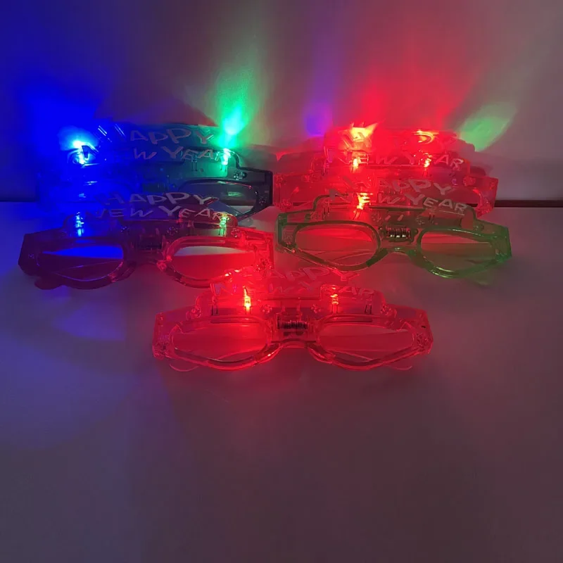 Glow Party Supplies with LED Light Up Glasses Flashing Plastic Toys for Kids and Adults Perfect for Happy New Year