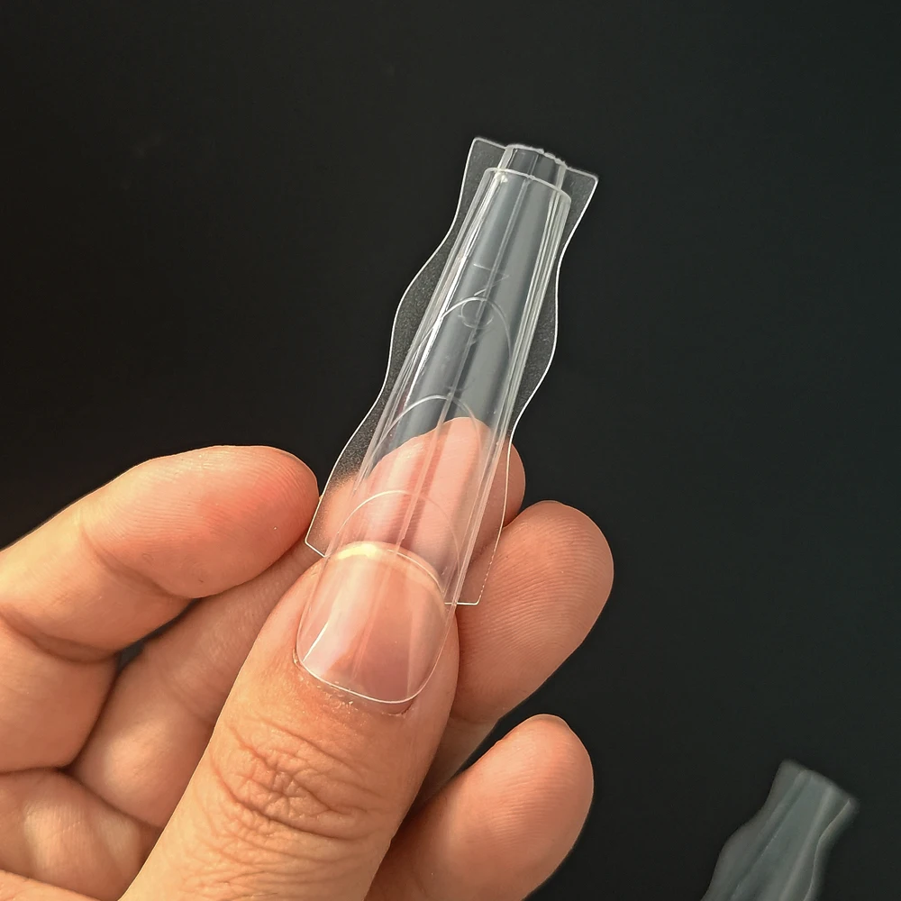  Sandwich per unghie trapezoidale lungo Forme doppie per unghie Forme per estensioni delle unghie 180 pezzi Forma superiore Forma inferiore per stampi per estensioni delle unghie veloci