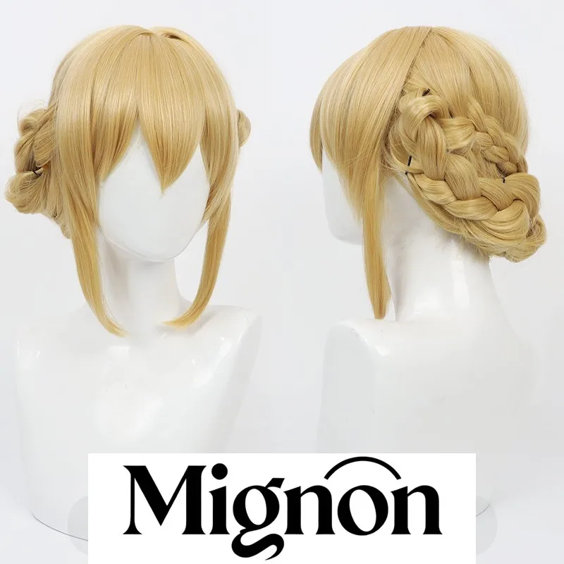 

Citrus Aihara Yuzu Kimono cosplay wig yellow updo Halloween gift
