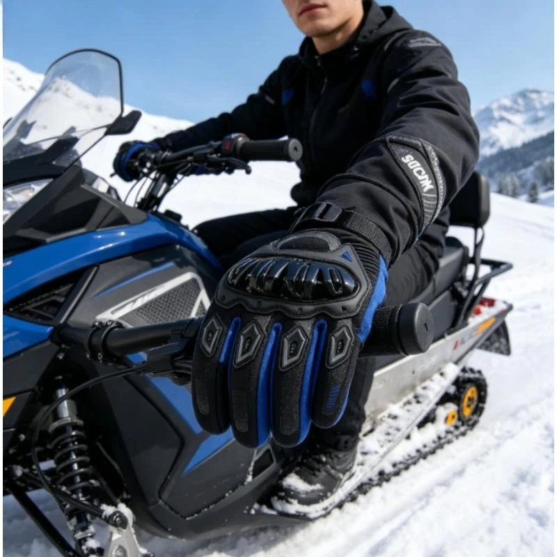 Winter Warm Street Motorcycle Gloves New Upgrade Waterproof Touch Screen Protective Riding Gloves