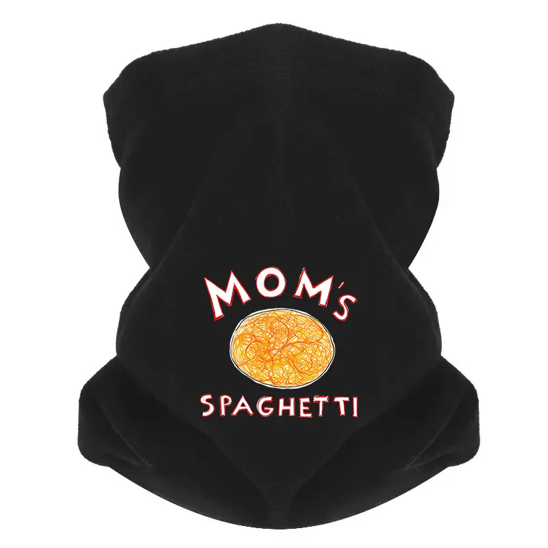 Spaghetti dish Mom's dinner meal Men Windproof Scarf Mask Neck Gaiter Hat Women cap Headgear Outdoor Keep Warm Winter Multifunct