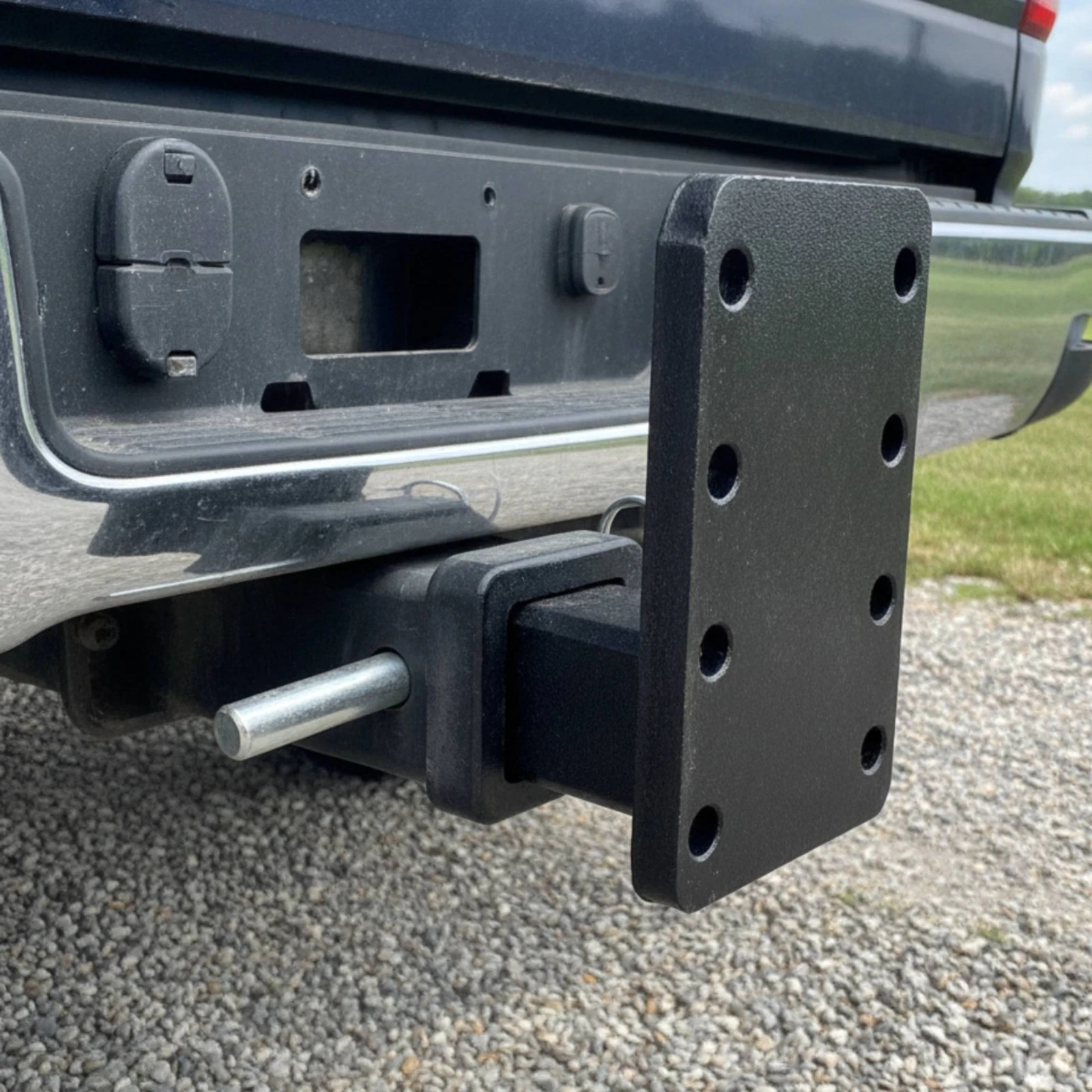 Hitch Adapter with Mounting Plate Universal Trailer Hitch Adapter Textured Easy to Install for Haulers, Towing, Recovery