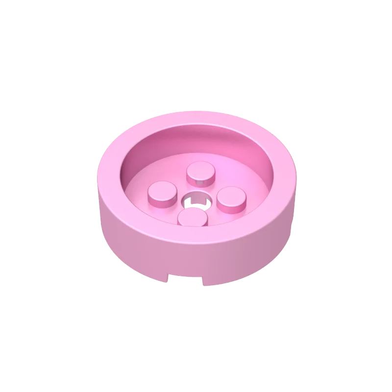 Gobricks 1 قطعة MOC الطوب الجولة 4x4 مع مركز راحة متوافق مع 68325 نموذج اللبنات أجزاء لعبة تعليمية للأطفال