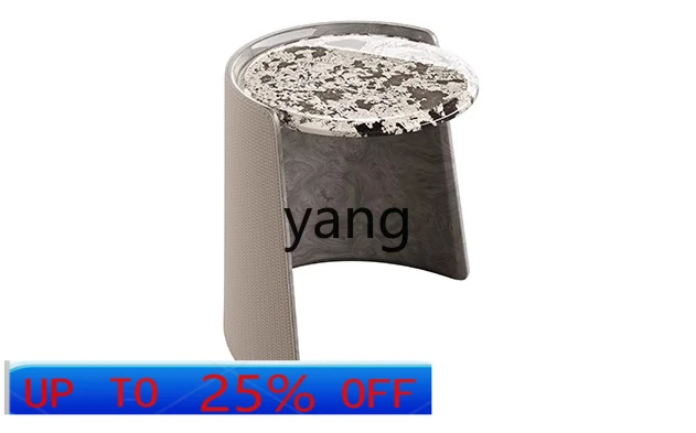 LMM Italian minimalist corner table mobile natural marble edge table light luxury high sense